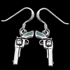 Six Shot Revolver Earrings - Mainland Silver