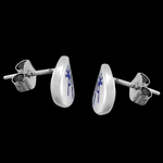 Oval Kokopelli Stud Earring - Mainland Silver