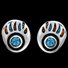 ER545 Bear Paw Statement Stud Earrings