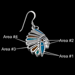 Native American Headdress Dangle Earrings - Mainland Silver