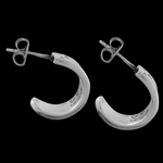 Buffalo Half Hoop Stud Earring - Mainland Silver