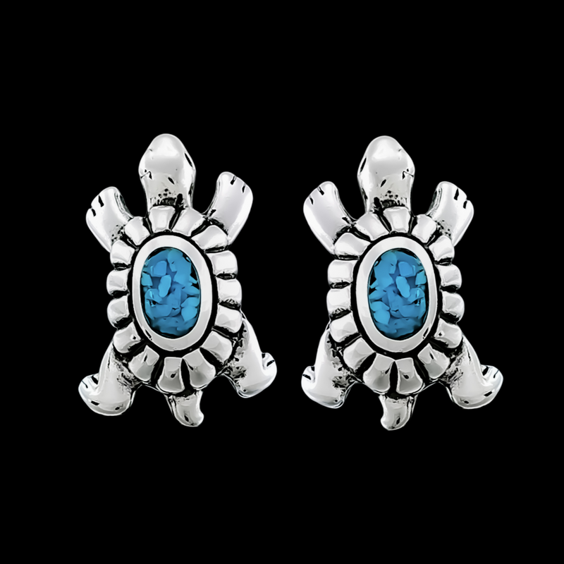 Turtle Stud Earrings - Mainland Silver