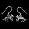 Gray Wolf Dangle Earrings - Mainland Silver