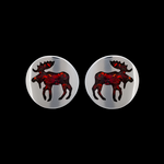 ER591 Round Moose Stud Earring