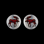 ER591 Round Moose Stud Earring