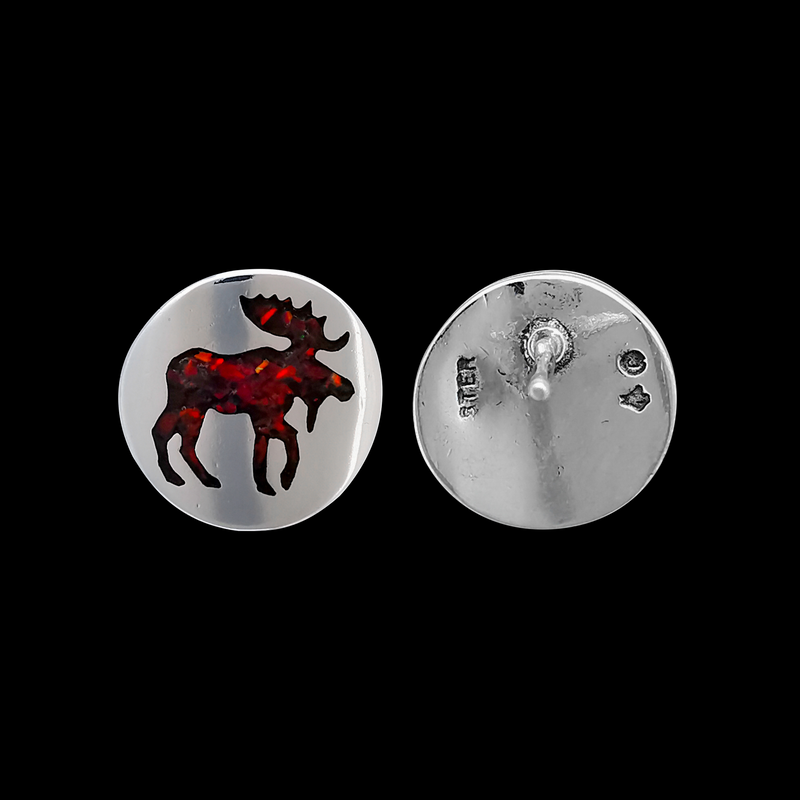 ER591 Round Moose Stud Earring