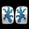 Gecko Half Hoop Stud Earrings - Mainland Silver