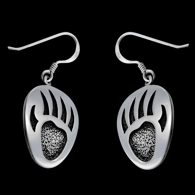 Dangle Paw Earrings - Mainland Silver
