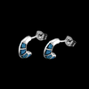 Half Hoop Small Stud Earrings - Mainland Silver