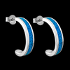Half Hoop Band Stud Earrings - Mainland Silver