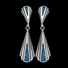 Layered Triangular Dangle Earrings - Mainland Silver