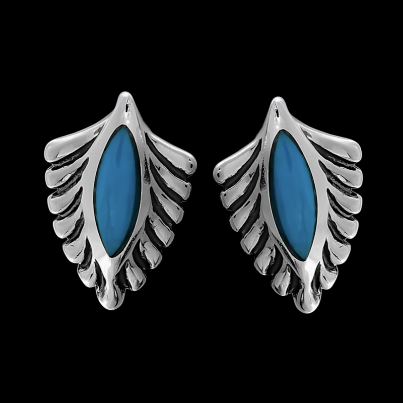 Accented Marquise Stud Earrings - Mainland Silver