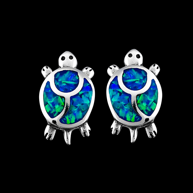 Turtle Stud Earrings - Mainland Silver