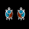 Turtle Stud Earrings - Mainland Silver