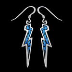 Lightning Bolt Dangle Earrings - Mainland Silver