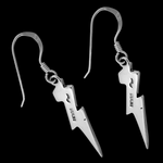 Lightning Bolt Dangle Earrings - Mainland Silver