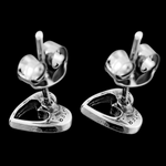 Overlapping Heart Stud Earrings - Mainland Silver
