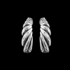 Spiral Half Hoop Stud Earrings - Mainland Silver