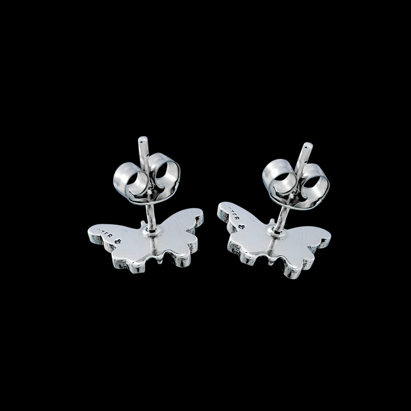 Butterfly Stud Earrings - Mainland Silver