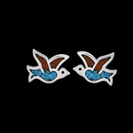 Small Bird Stud Earrings - Mainland Silver