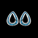 Teardrop Stud Earrings - Mainland Silver