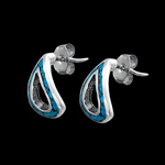 Teardrop Stud Earrings - Mainland Silver