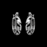 H218 Lightning Bolt Hoop Earrings
