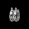 H218 Lightning Bolt Hoop Earrings