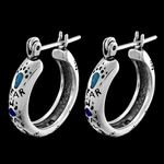 Animal Tracks Hoop Earrings - Mainland Silver