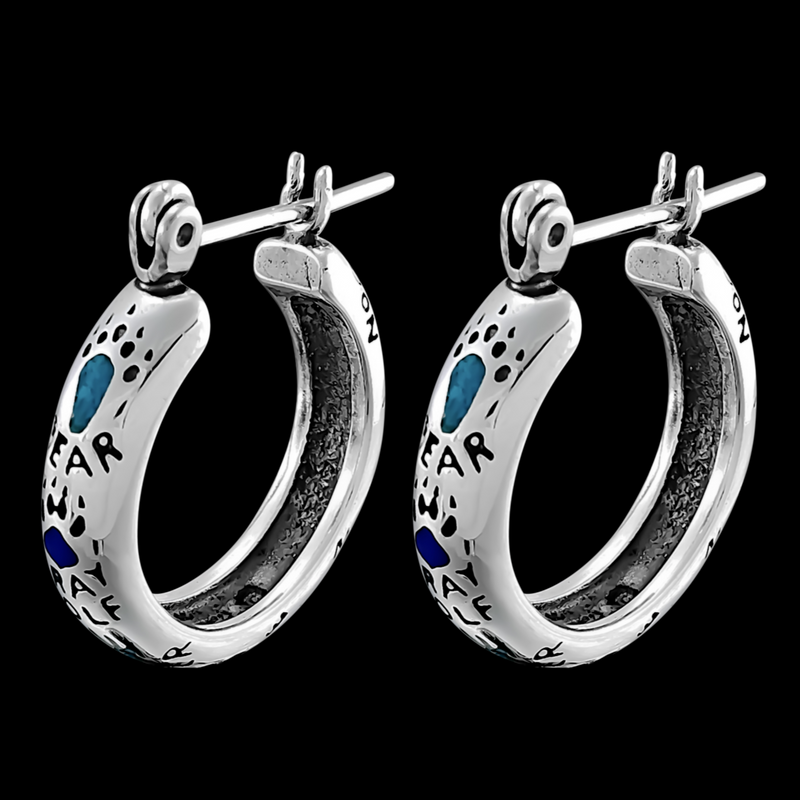 Animal Tracks Hoop Earrings - Mainland Silver