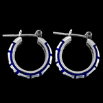 Geometric Spiral Hoop Earrings - Mainland Silver