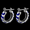 Swirling Tribal Hoop Earrings - Mainland Silver