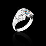 Small Proud Eagle Inlay Ring - Mainland Silver