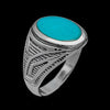 Silver Accent Custom Inlay Ring - Mainland Silver