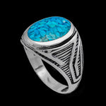Silver Accent Custom Inlay Ring - Mainland Silver