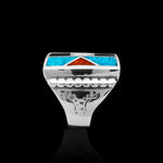 Large Tribal Quilt Pattern Ring
