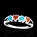 Topsy Turvy Hearts Ring - Mainland Silver