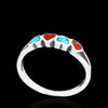 Topsy Turvy Hearts Ring - Mainland Silver