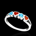 Topsy Turvy Hearts Ring - Mainland Silver