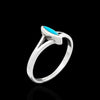 Small Elongated Diamond Ring - Mainland Silver