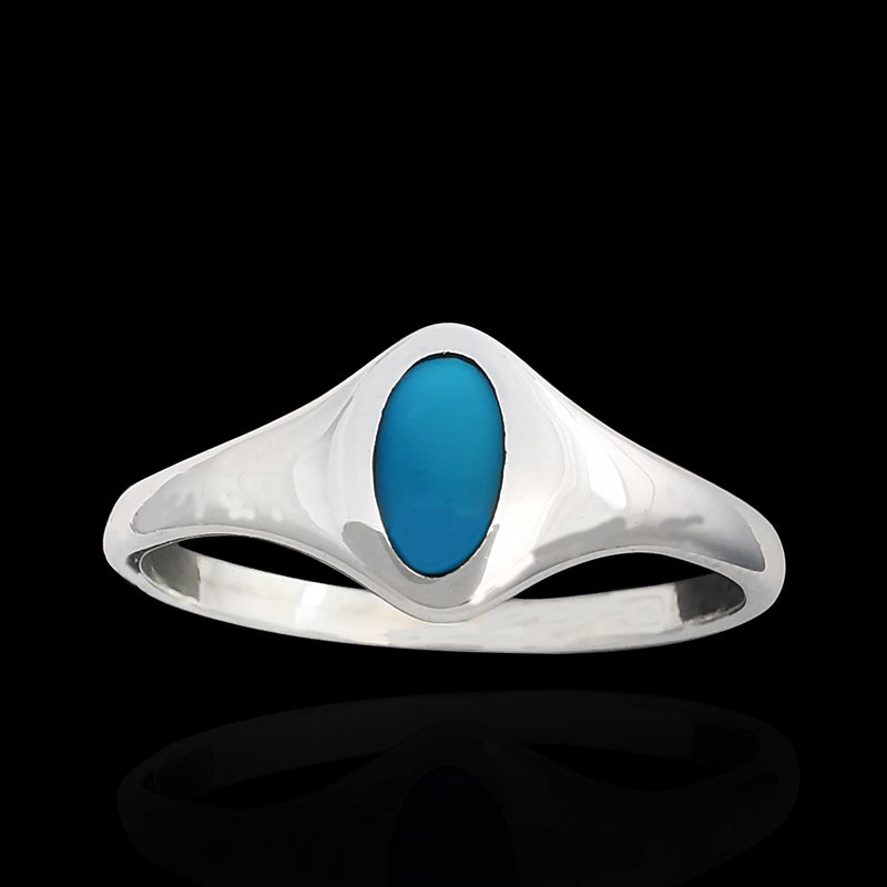 Oval Inlay Ring - Mainland Silver
