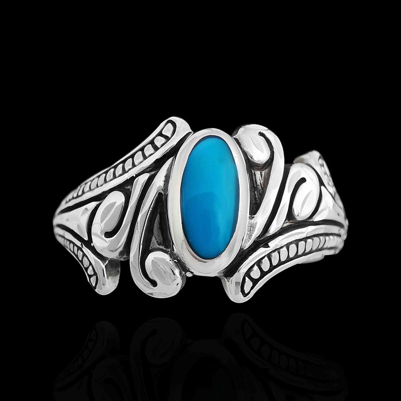 Nouveau Inlay Ring - Mainland Silver