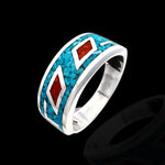 Large Double Parallelogram Native Ring - Mainland Silver