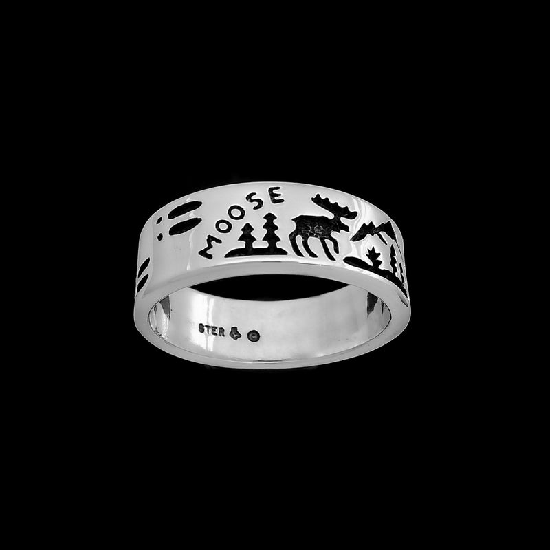 Moose Crossing Ring - Mainland Silver