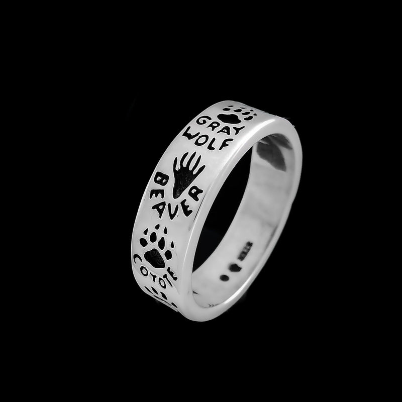Animal Tracker Ring - Mainland Silver