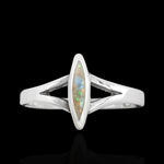 Small Elongated Diamond Ring - Mainland Silver