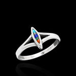 Small Elongated Diamond Ring - Mainland Silver
