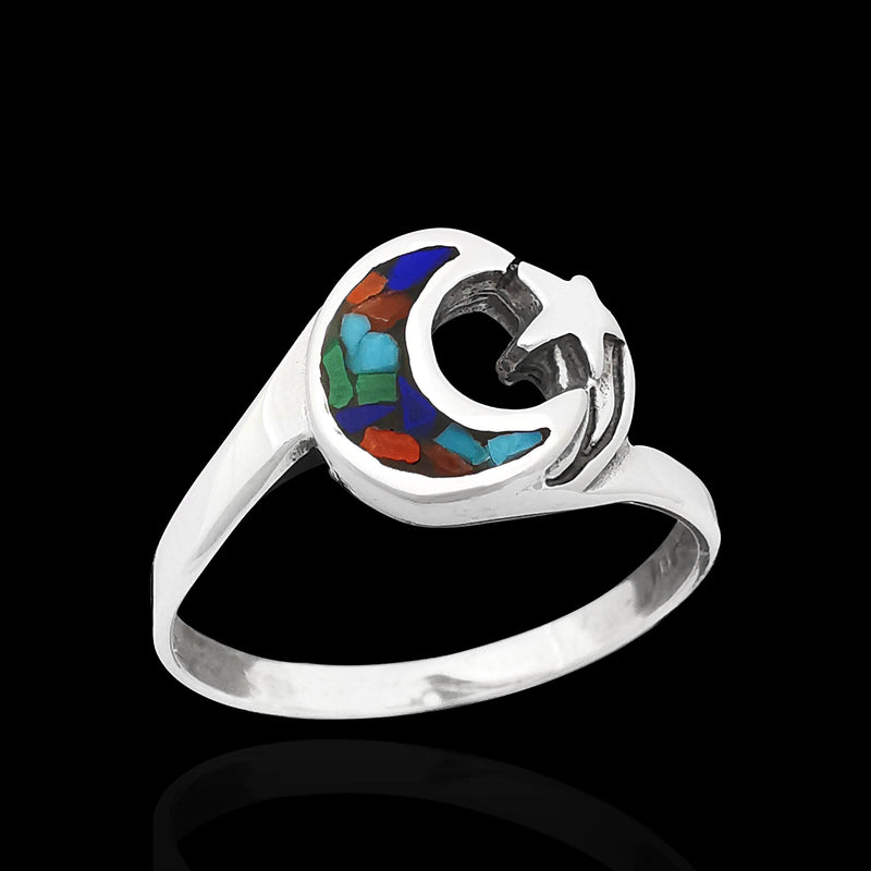 You Are My Moon and Stars Ring - Mainland Silver