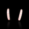 Half Hoop Stud Earrings with Silver Bands - Mainland Silver