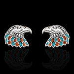 Proud Eagle Stud Earrings - Mainland Silver